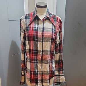 Express Multicolor Plaid Shirt